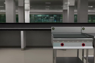 3d design commercial kitchen, hotels, restaurant and cafe