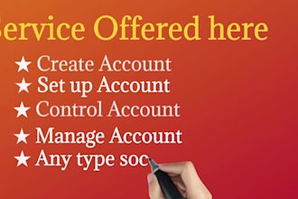 create social media account and pages and customize them