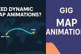 design 2d and 3d animated map visualizations