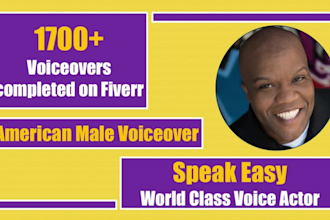 deliver an amazing american male voice over in 24 hours
