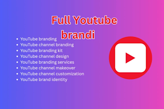 design a full youtube branding kit, overlay video templates