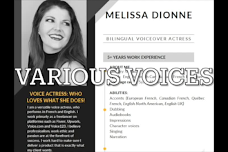 be your all in one voice actress