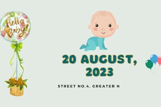 create beautiful baby shower invitation card