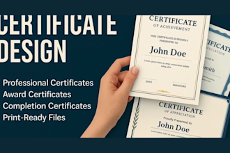 design professional diploma certificate, resale certificates, award certificates