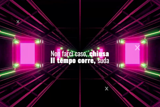 create a minimal animated lyrical video