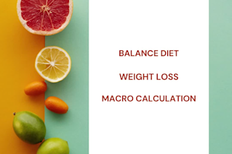 be your nutritionist and create diet plans for weight loss