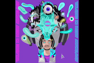 draw music cover artwork ,album ,ep ,mixtape