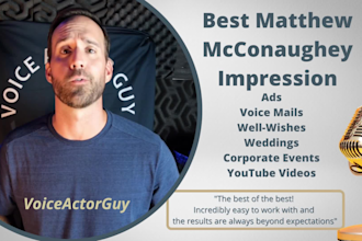 impersonate celebrity matthew mcconaughey for any project