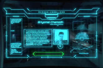 create futuristic hologram, hud vfx on your video