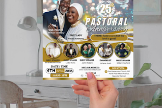 design a professional church flyer, rollup banner, brochure