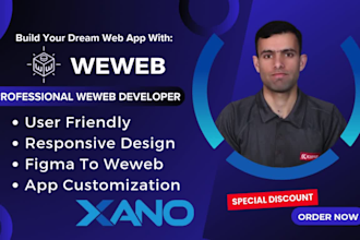build website webapps saas with weweb and xano integrations
