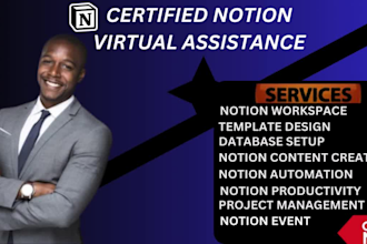 assist you with your notion template, database, automation and event project