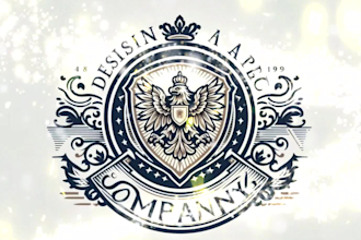 design luxury coat of arms badge heraldic shield crest logo