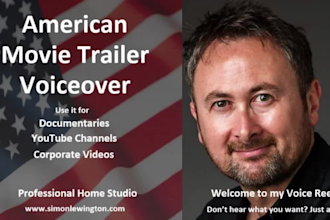 create a classic movie trailer intro voiceover