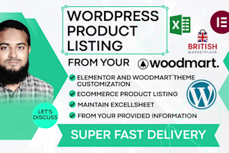 upload products to woodmart or any ecommerce store