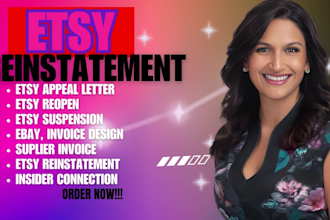 do etsy reinstatement by appeal letter with poa and remove all violation