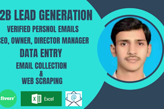 do b2b lead generation and find the CEO owner personal valid emails