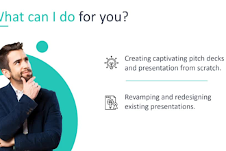 design your pitch deck and powerpoint presentation