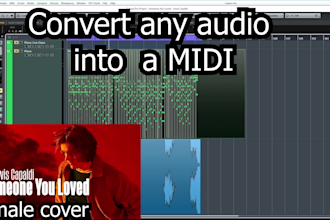 professionally convert any audio into a midi