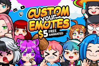 create custom twitch emotes or chibi emoji for streamers