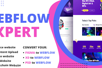 convert figma to webflow, fix webflow website