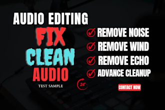 do editing, noise reduction, repair, enhance, fix your audio