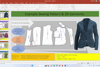 do sewing pattern design with grading