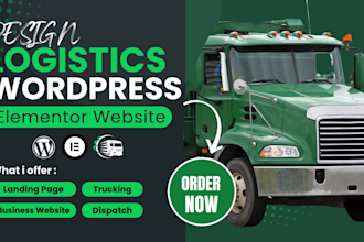 design logistics wordpress website using elementor