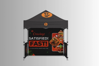 design professional and eye catching canopy tent for your brand