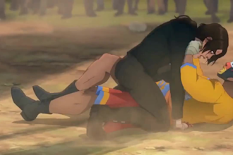 do 4k 2d anime video, traditional, japanese in fighting scene or music animation