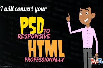 convert PSD to HTML, figma to HTML, email template, front end web developer
