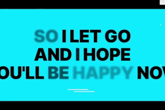 make an animated lyric video for your music