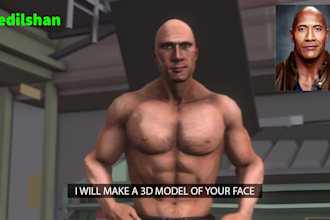 design your own face 3d model
