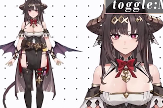 design and rig nsfw vtuber model live 2d vtuber model character for vtube studio