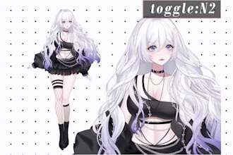 live 2d vtuber model, animate rig quality vtuber character in live2d, dakimakura