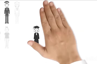 do  whiteboard, doodle animation, HD video, doodle video,
