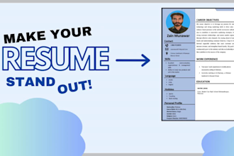 create a professional resume design, CV, cover letter design for you