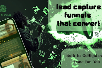 build high converting landing pages or lead capture funnle in ghl