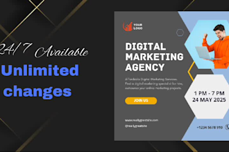 design modern food, business, real estate flayers in 24hrs