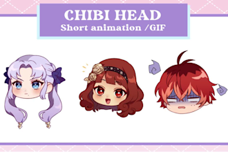 create chibi head GIF