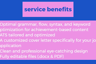 write a professional canadian resume and cover letter
