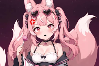 draw and rig live2d vtuber model chibi emote pngtuber vroid vtuber rigging anime