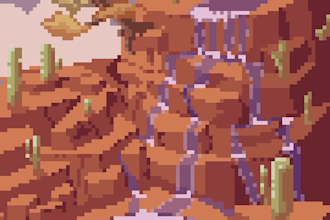 create pixel art ilustration