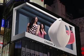create 3d billboard animation, 3d cgi product, 3d anamorphic, led screen