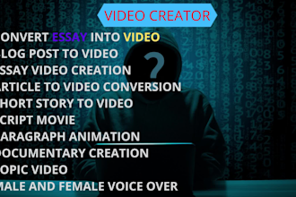 convert article, essay, blog or story to a marvellous video