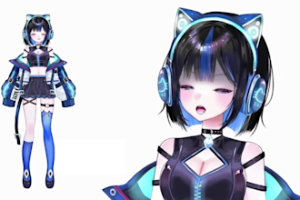 design and rig male or female 2d vtuber, vtuber rigging, live2d rigging, vtube