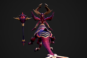 do 3d character concept for game