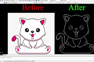 convert your PDF image sketch to dxf file for cnc laser plasma cutting