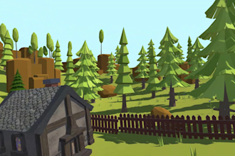 design your low poly game levels in blender and unity