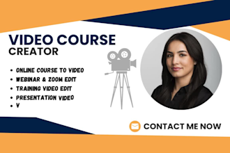 create, edit video course, elearning, training, , educational, forex video